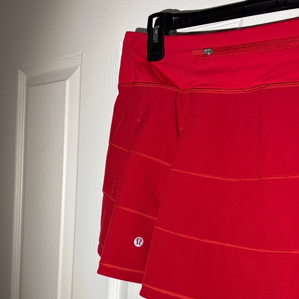 Lululemon Athletica Vibrant Red Mini Golf Skirt - Picture 8 of 10